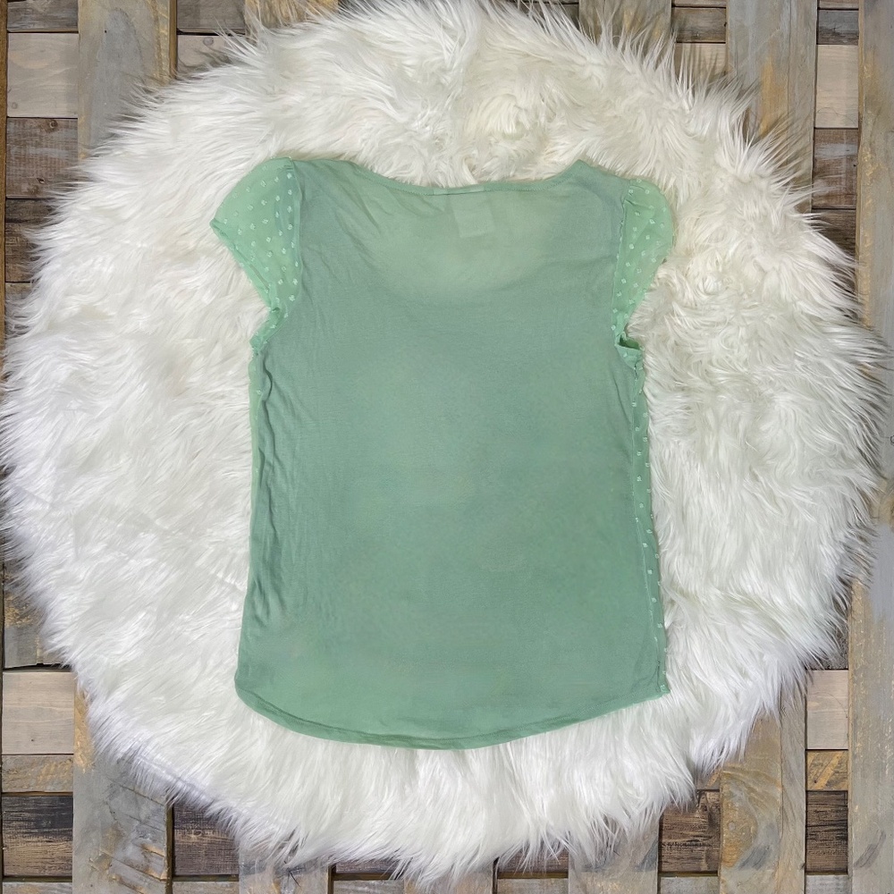 Darling! [LC · Lauren Conrad] Sweet Mint Green Swiss Dot NWT Blouse Top | Small - Picture 10 of 11